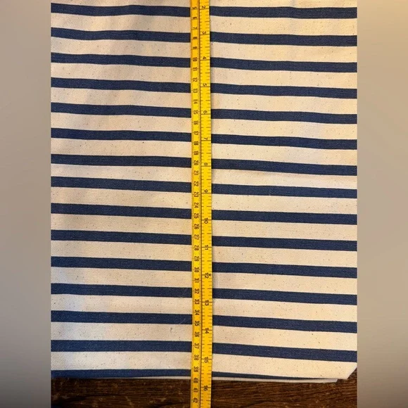 NWT Baggu Sailor Stripe Duck Bag in Navy & White Striped Canvas Tote - Picture 13 of 14